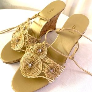 Bakers, strapped wedges